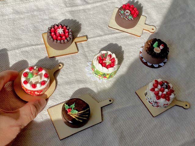 ミニチュアのクリスマスケーキを作ろう